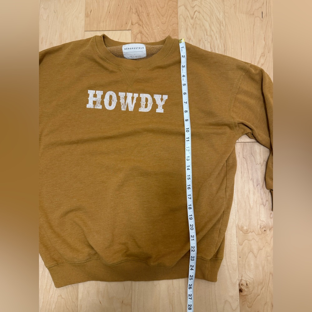 Western cowboy Sweatshirt howdy spell-out size S oversized cozy - Picture 4 of 6